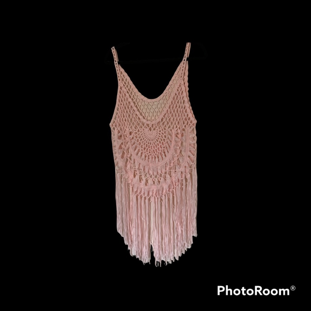 Pink Macrame Top size L